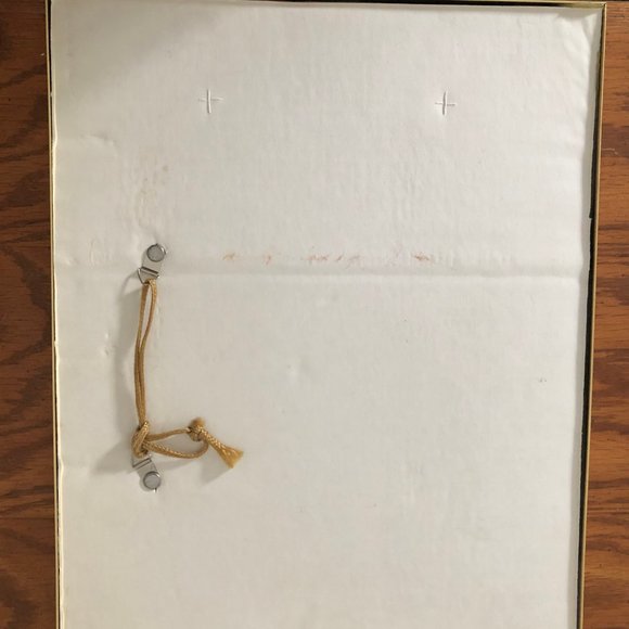 Framed metallic foil art print men riding horses running dogs - Picture 4 of 4